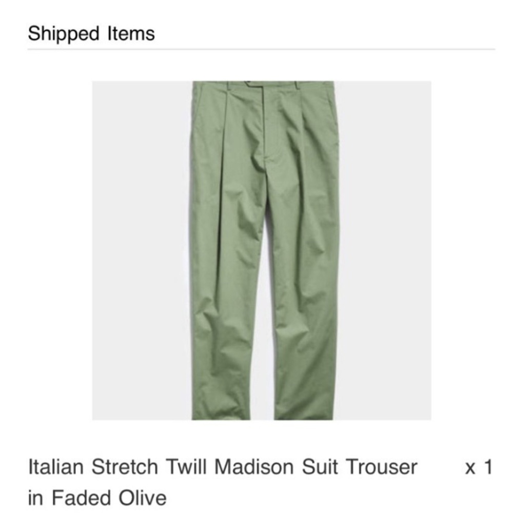 Todd Snyder Olive Dress Pants